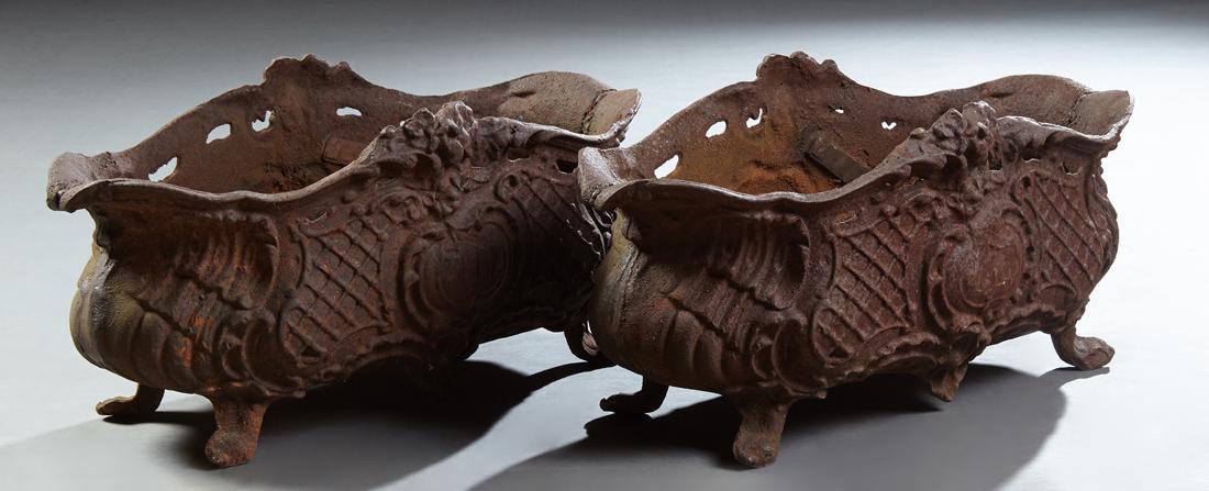 Pair of Cast Iron Footed Planters, late 19th c., of (1 of 7)