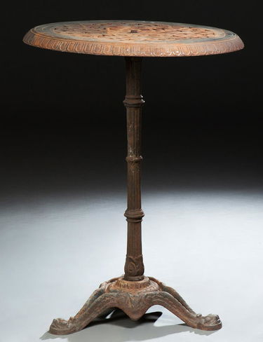 Victorian Style Cast Iron Tall Bistro Table 20th C Victorian Style Cast Iron Tall Bistro Table 20th C