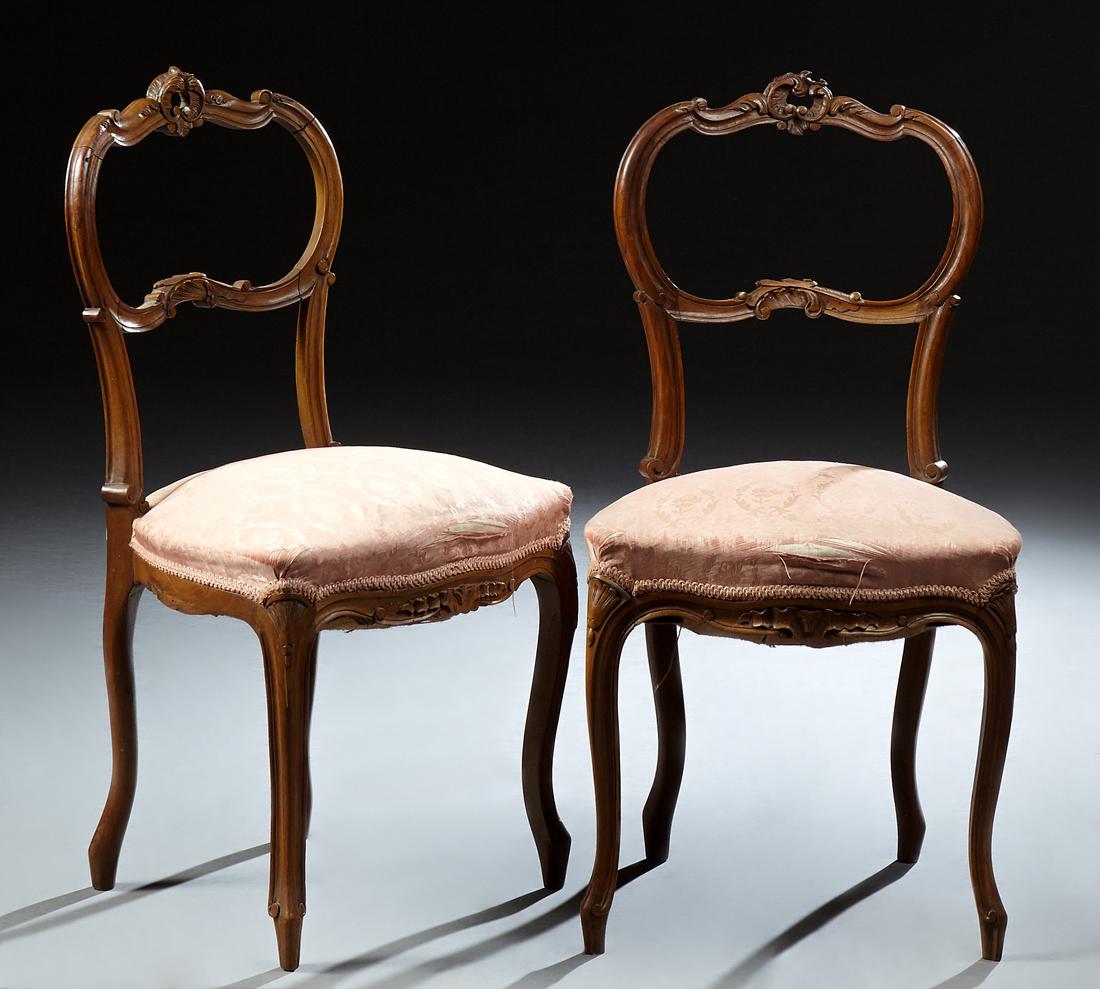 Pair of French Louis XV Style Carved Walnut Bedroom (1 of 1)