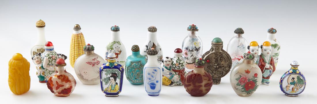 Group of Twenty Chinese Snuff Bottles, 20th c., (1 of 1)