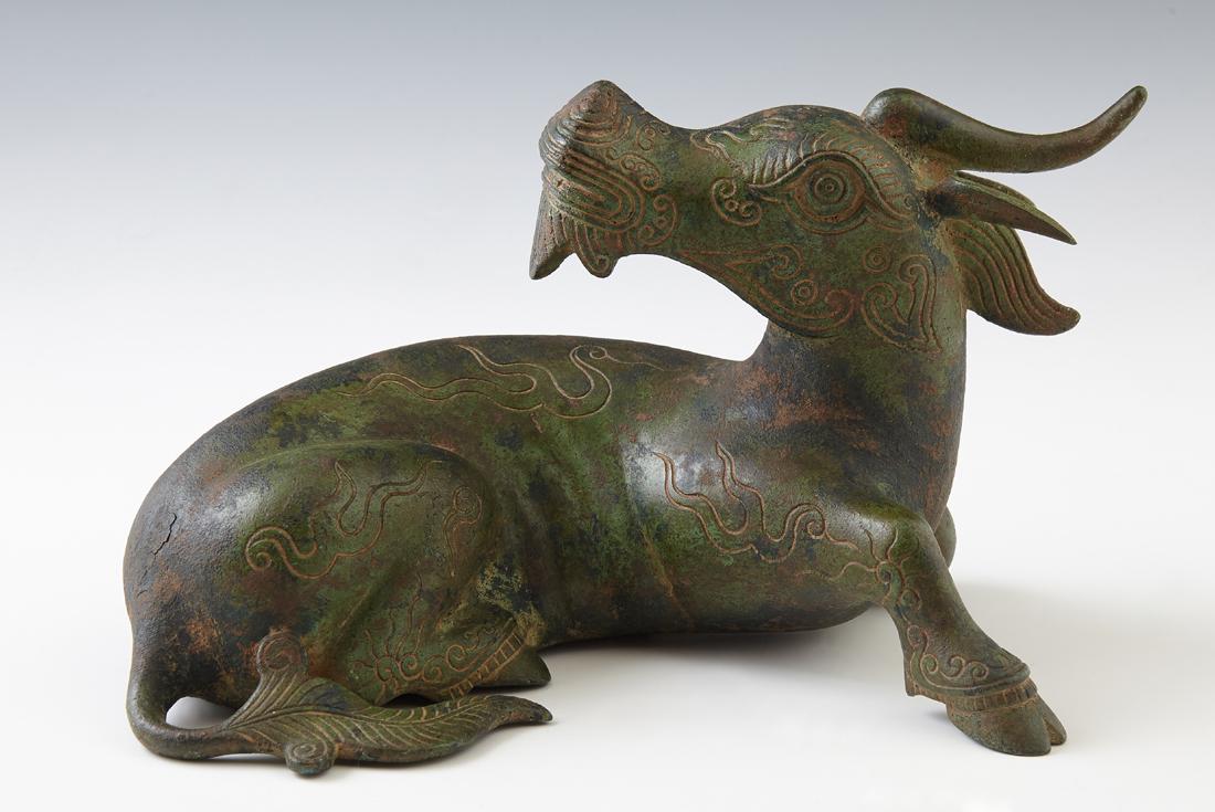 Chinese Green Patinated Bronze Qilin, 19th c., the (1 of 1)