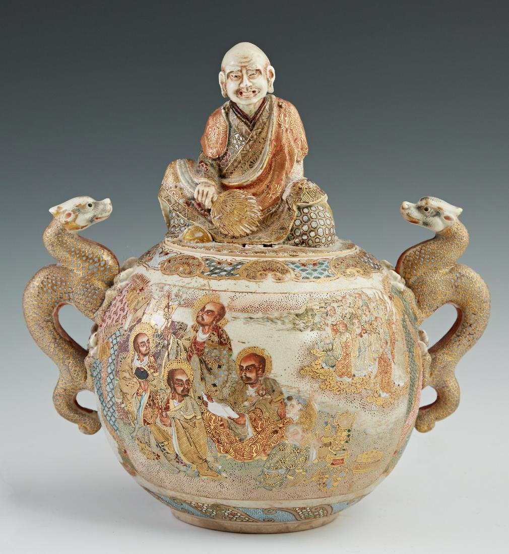 Japanese Satsuma Pottery Incense Burner, 19th c., the (1 of 1)