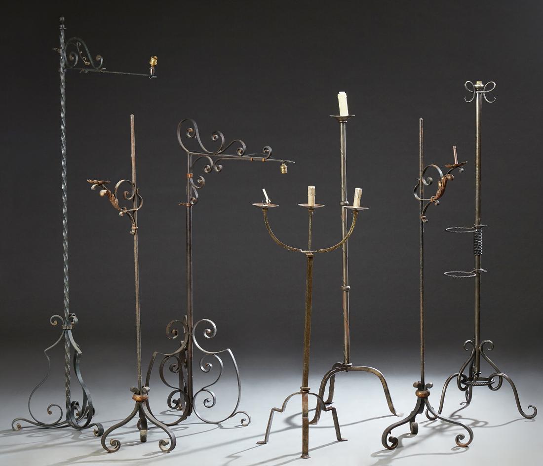 Group of Seven French Wrought Iron Candlestands, 19th (1 of 1)