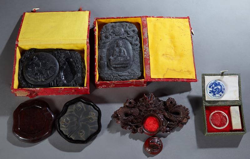 Group of Five Oriental Sealing Wax Holders, 20th c., (1 of 1)