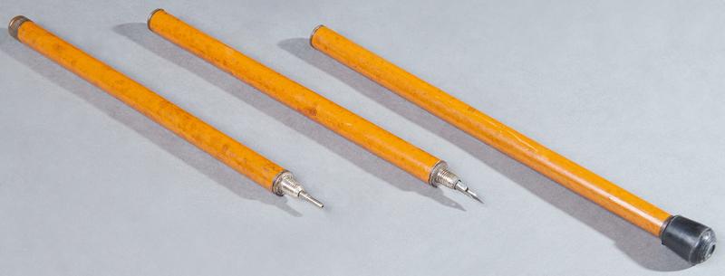"Writer's System Cane," c. 1890, the three part maple (1 of 1)