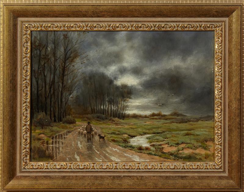 Leni Uhlemann (1882-), "Shepherd and his Flock on a (1 of 2)