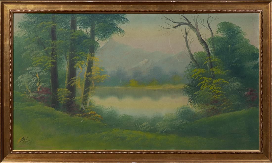 Miles (American School), "Landscape of Mountains Behind (1 of 1)