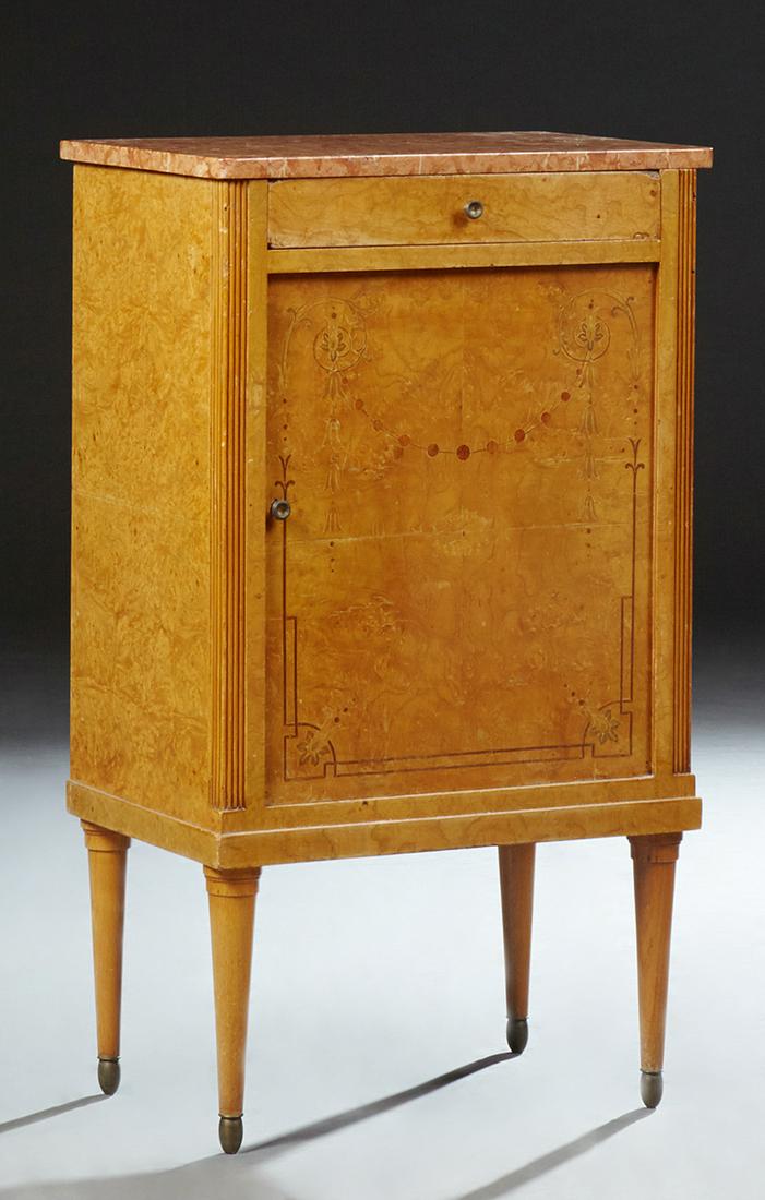 French Ormolu Mounted Marquetry Inlaid Burled Elm (1 of 1)