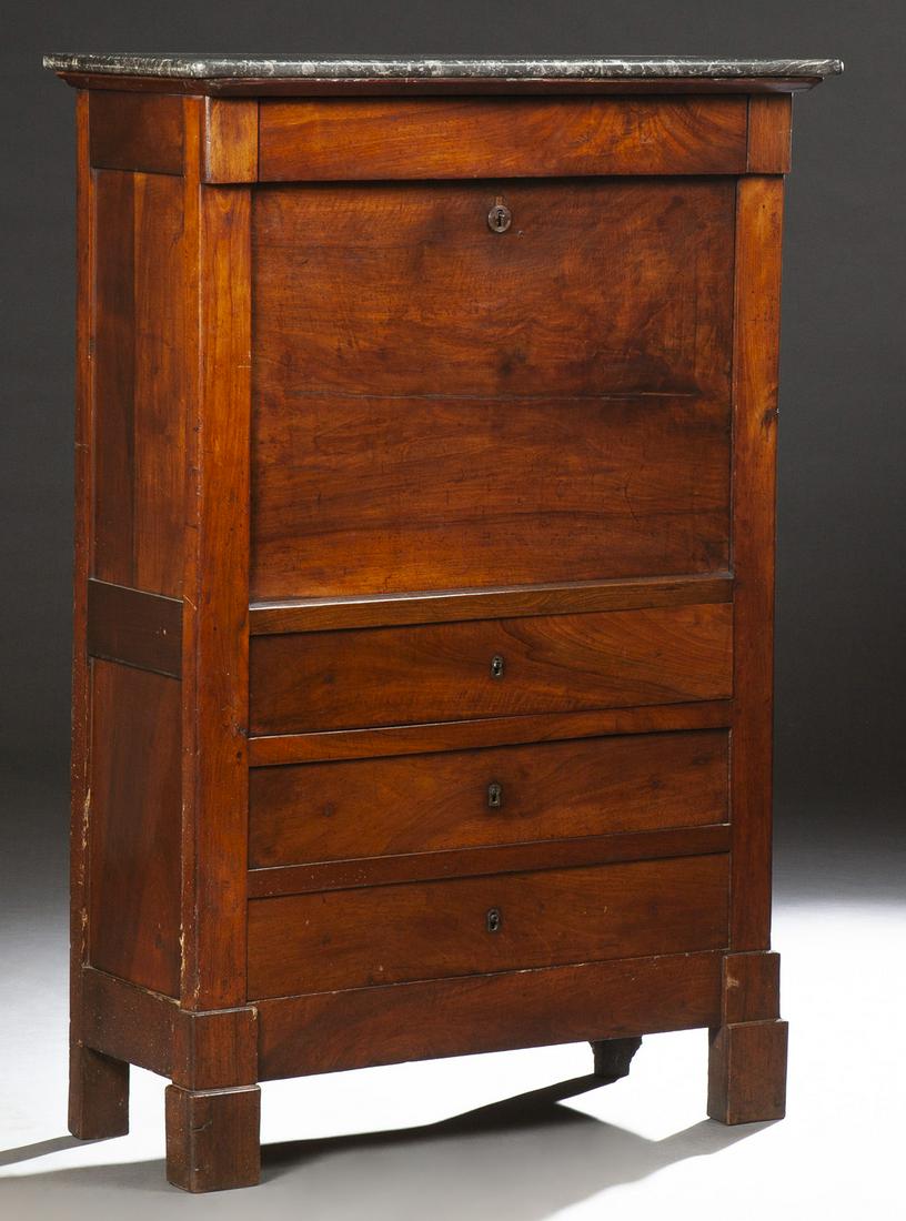 French Louis Philippe Carved Walnut Marble Top (1 of 2)