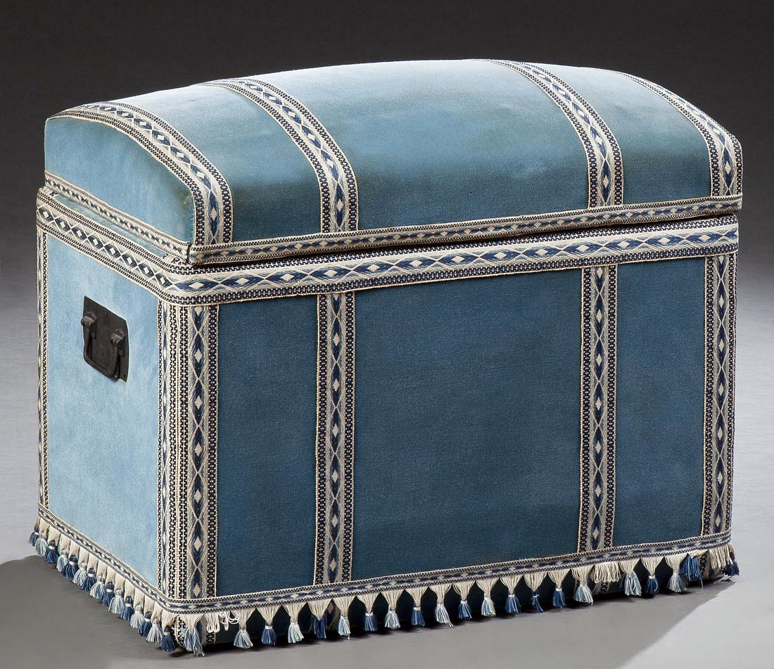 Unusual French Domed Lid Storage Trunk, 20th c., (1 of 2)