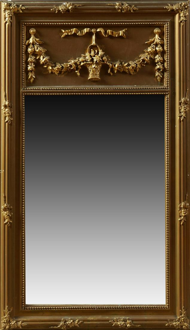 French Gilt and Gesso Overmantle Mirror, early 20th c., (1 of 1)
