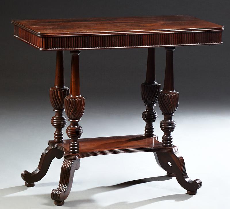 English Regency Style Carved Rosewood Console Table, (1 of 1)