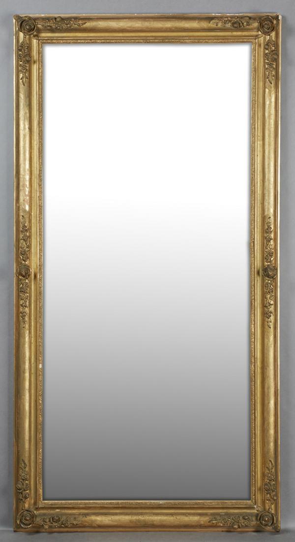 French Louis XV Style Gilt and Gesso Overmantle Mirror, (1 of 1)