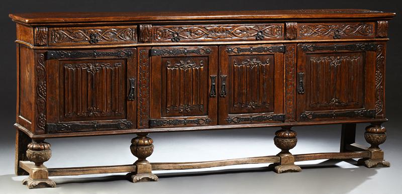 French Provincial Louis XIII Style Carved Oak (1 of 12)