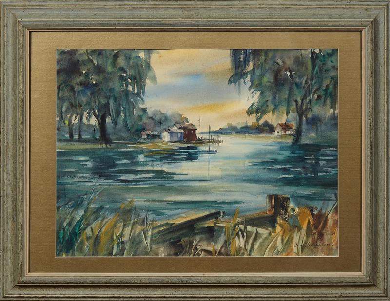 Jean Williams Lucas (1873-), "Louisiana Bayou Scene," (1 of 2)