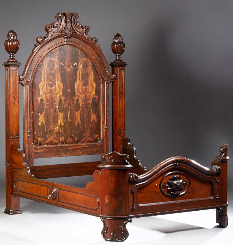 American Victorian Style Carved Rosewood Highback (1 of 1)