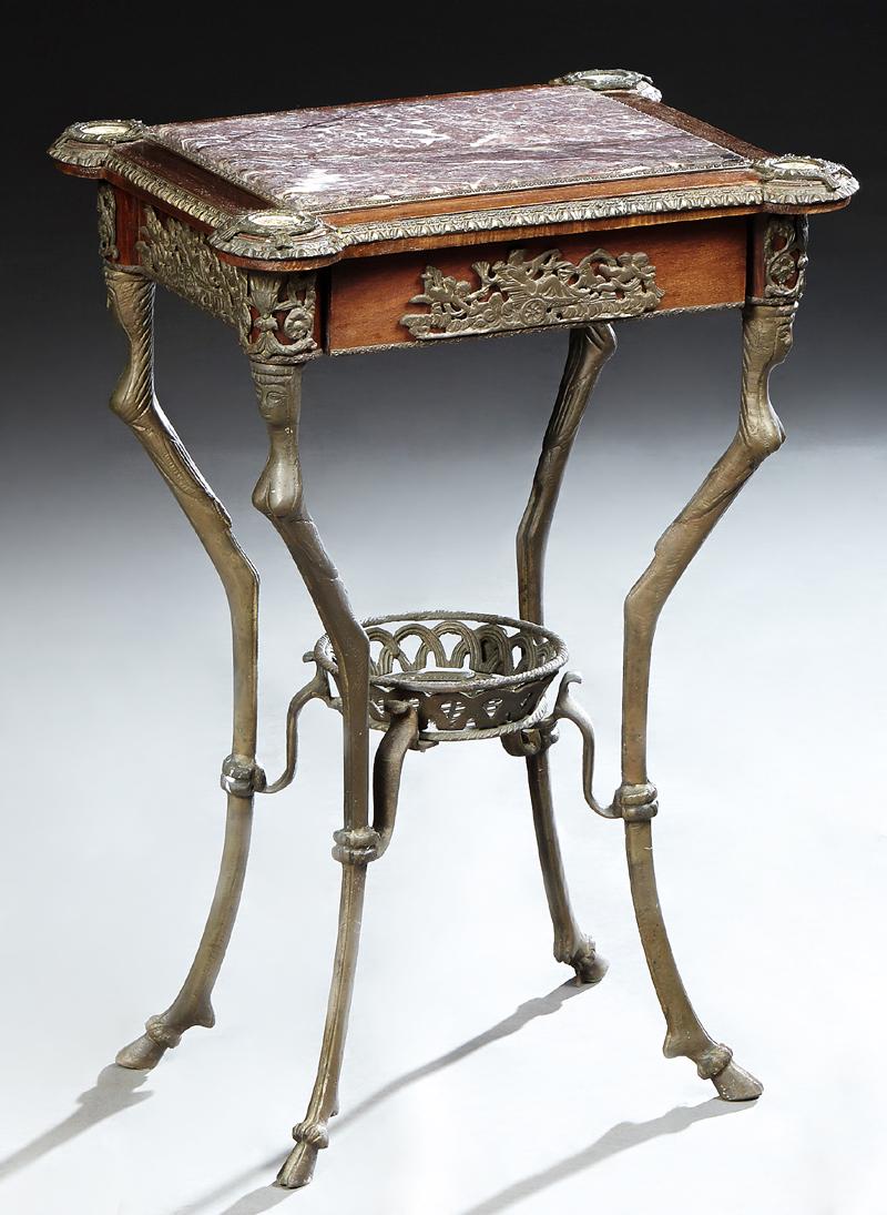 French Louis XV Style Bronze Mounted Carved Mahogany (1 of 1)