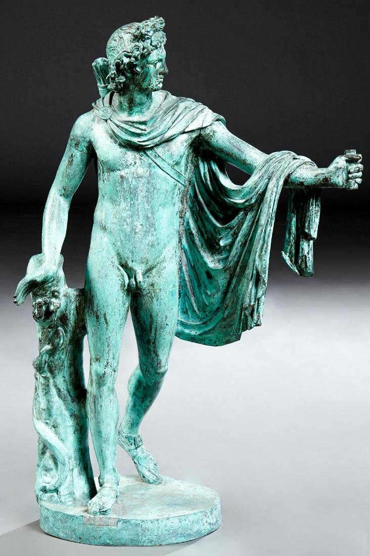 After Leochares, Classical Green Patinated Bronze (1 of 5)