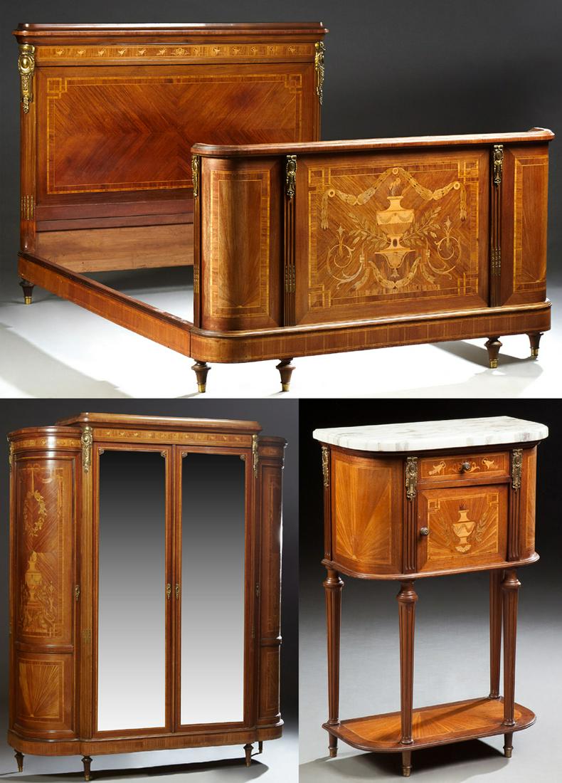 Three Piece French Louis XVI Style Ormolu Mounted (1 of 4)