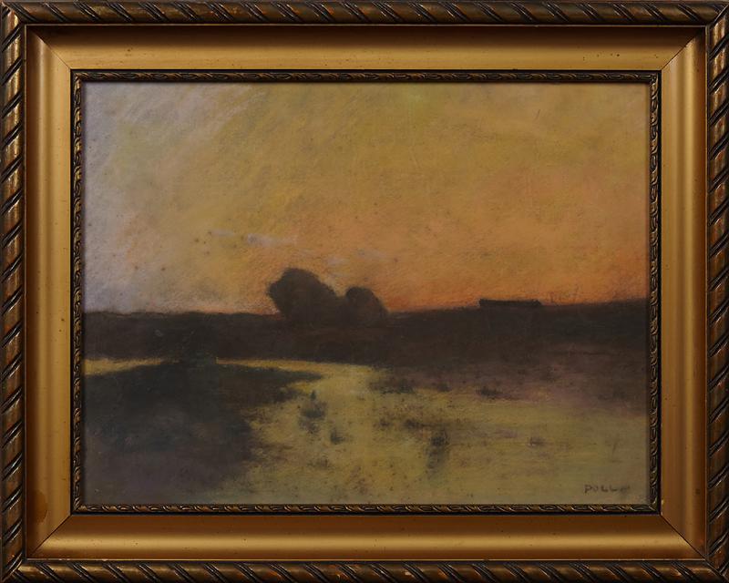 Hugo Poll (1867-1931), "Landscape with River," 20th c., (1 of 2)