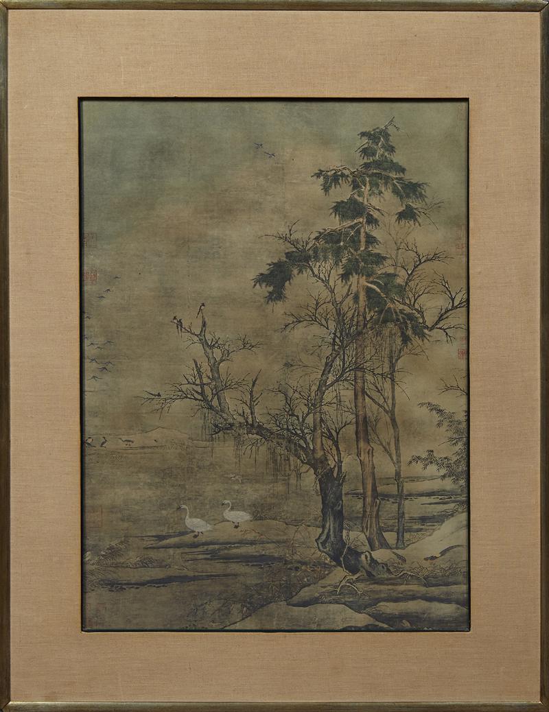 Chinese School, "Ducks and Swans in a Landscape," 19th (1 of 7)