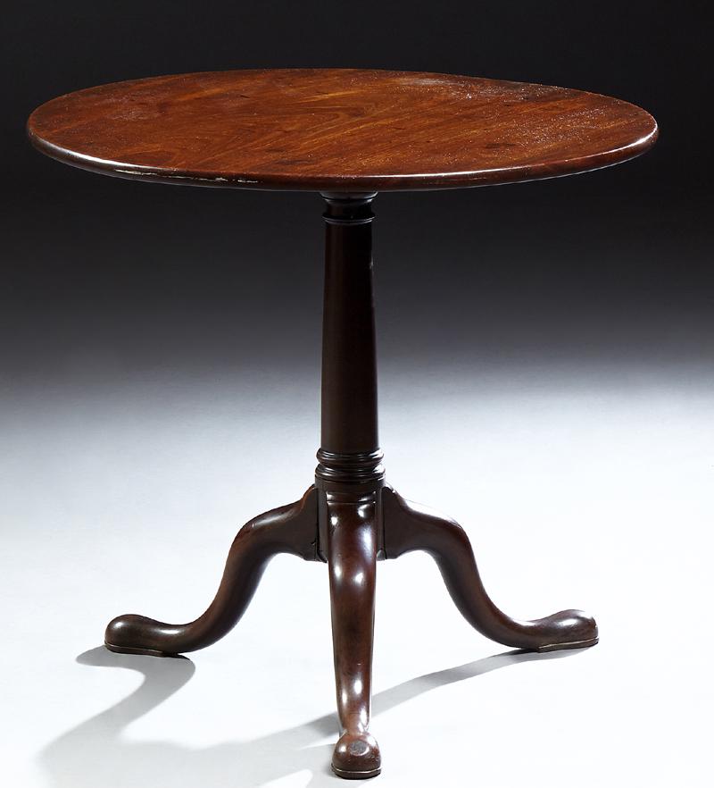 English Carved Mahogany Queen Anne Style Tilt Top (1 of 3)