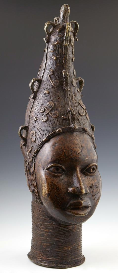 African Benin Bust of a Woman, 20th c., patinated (1 of 1)