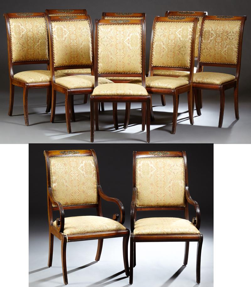 Set of Ten (8 + 2) French Empire Style Ormolu Mounted (1 of 3)