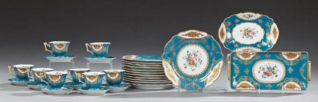 Thirty-Five Piece Set of French Sevres Style Porcelain (1 of 1)