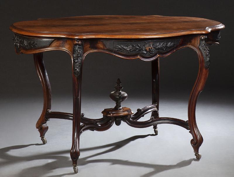 French Louis XV Style Rosewood Grained Walnut Center (1 of 1)