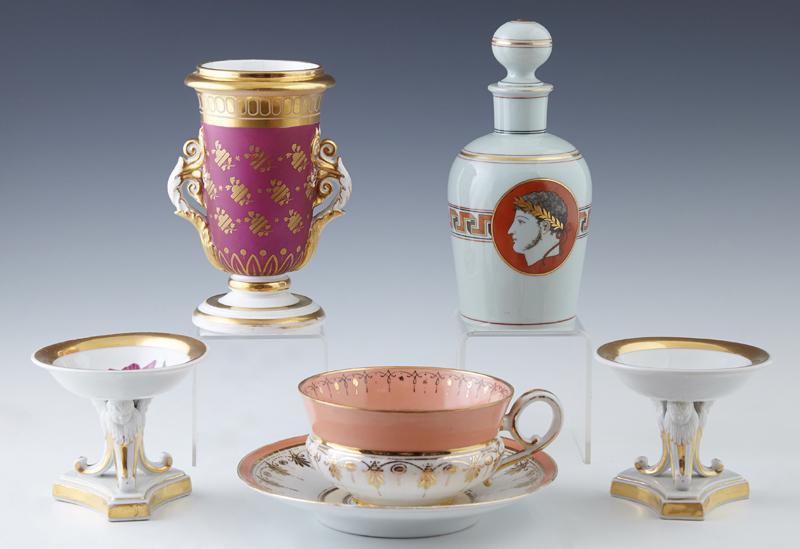Six French Porcelain Pieces, 19th c., consisting of a (1 of 1)