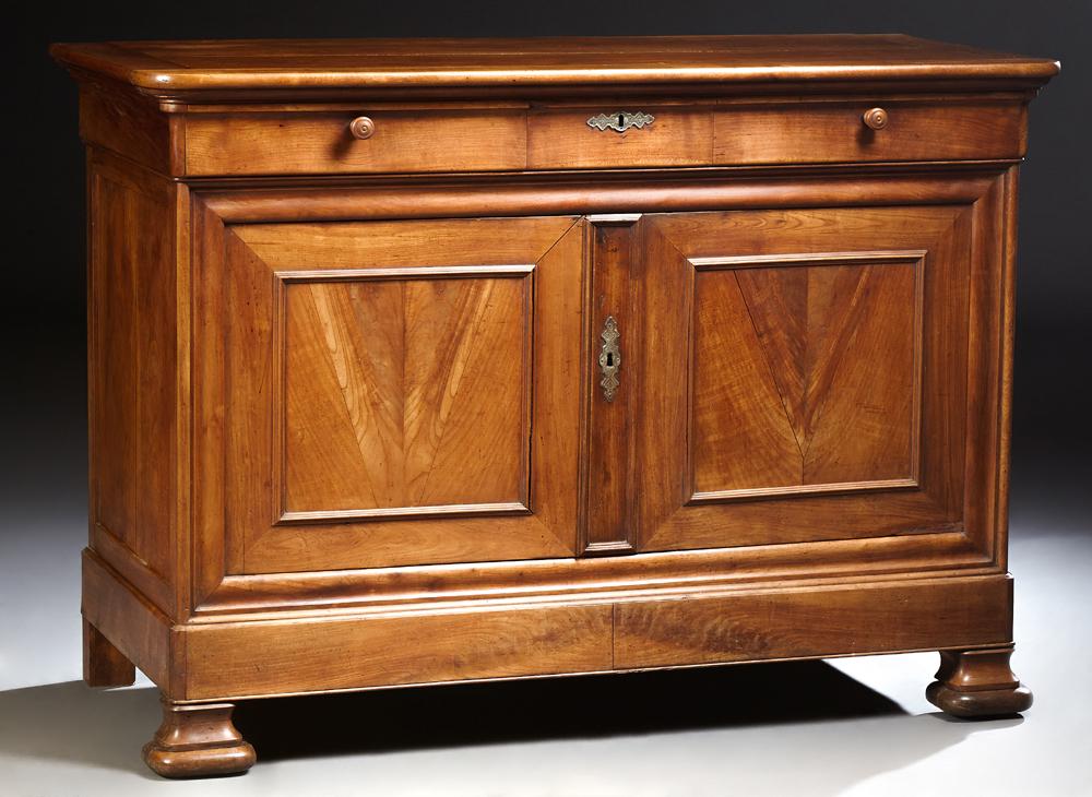French Louis Philippe Carved Cherry Sideboard, c. 1860, (1 of 1)