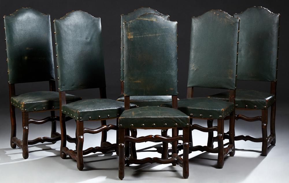 Set of Six French Provincial Louis XIII Style Carved (1 of 1)