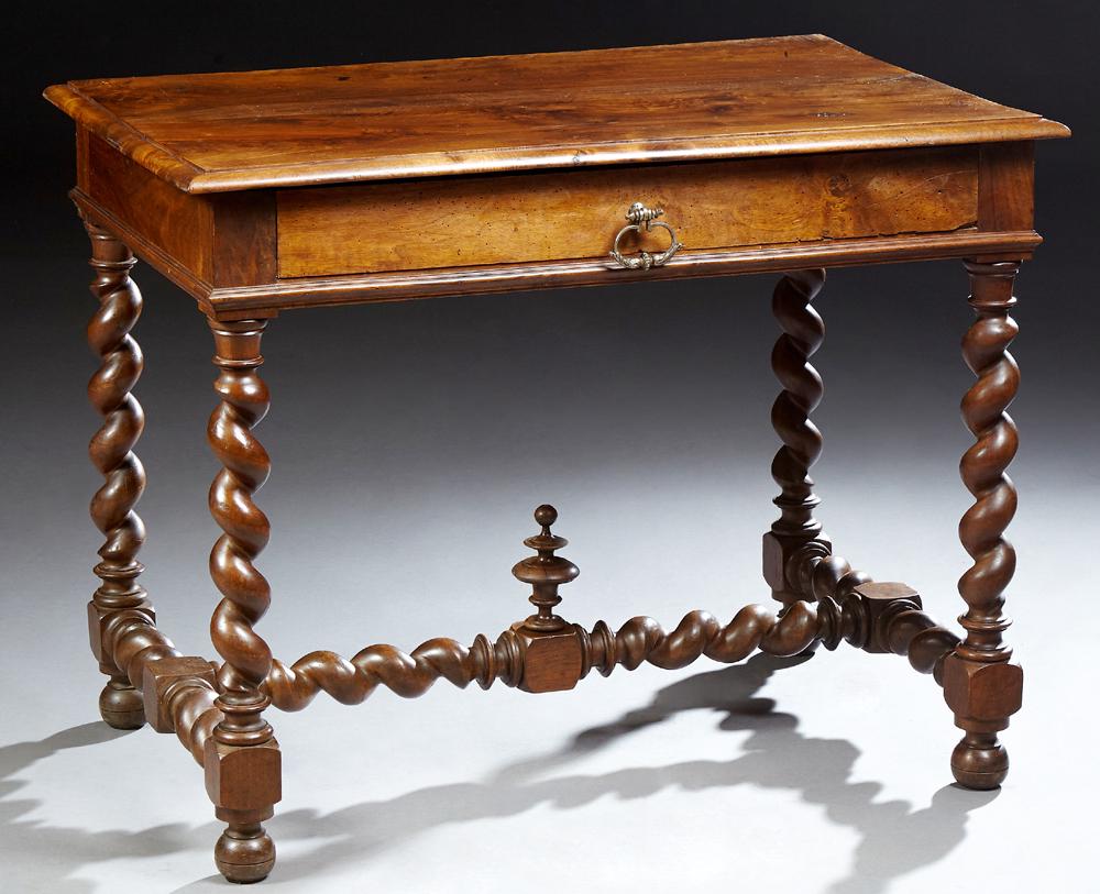 French Louis XIII Style Carved Walnut Writing Table, (1 of 1)