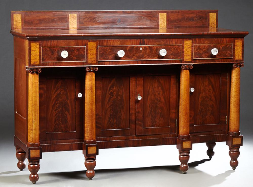 American Late Classical Burled Walnut and Mahogany (1 of 1)