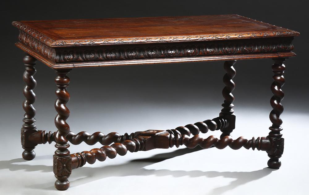 French Louis XIII Style Writing Table, c. 1880, the (1 of 2)