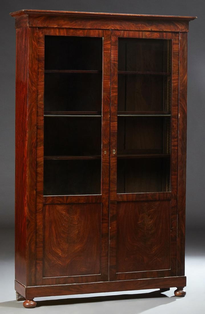 French Louis Philippe Carved Mahogany Bookcase, 19th (1 of 1)