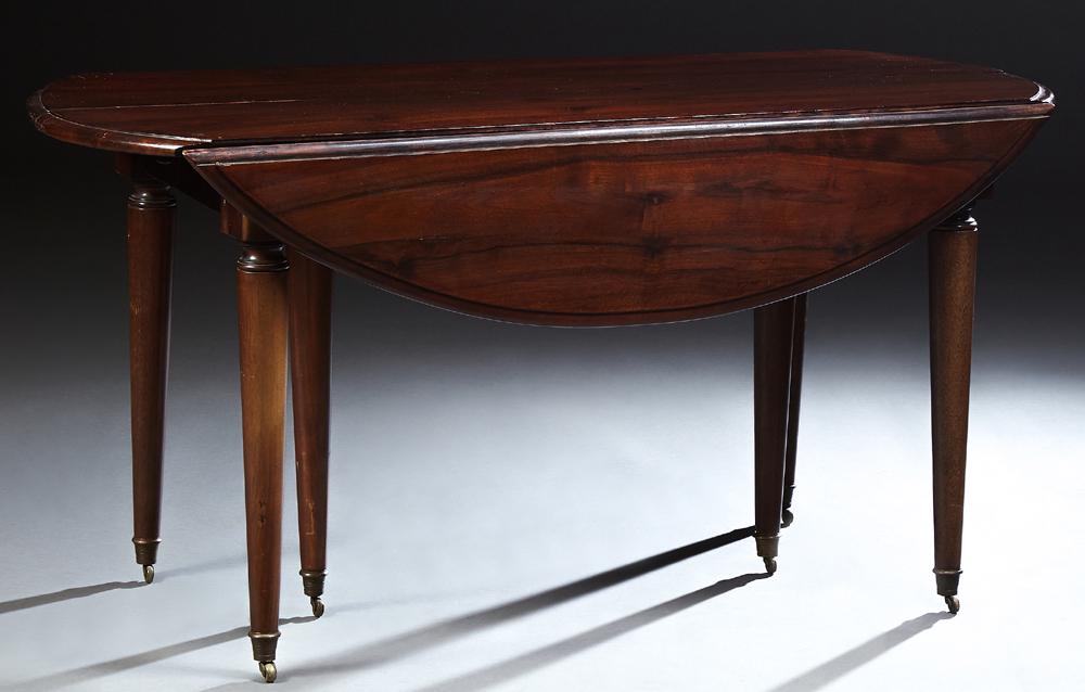 French Louis Philippe Carved Mahogany Drop Leaf Dining (1 of 2)