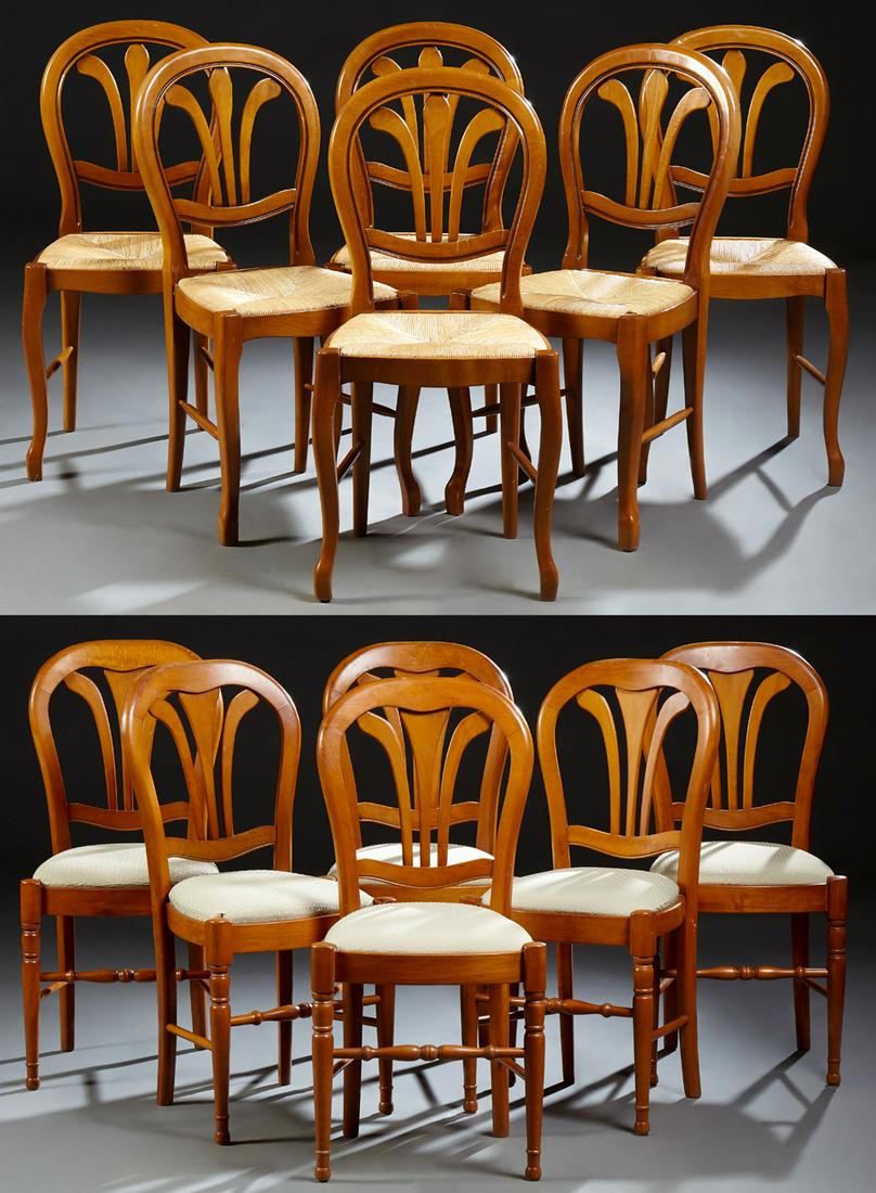 Set of Twelve Louis Philippe Style Carved Cherry Dining (1 of 3)