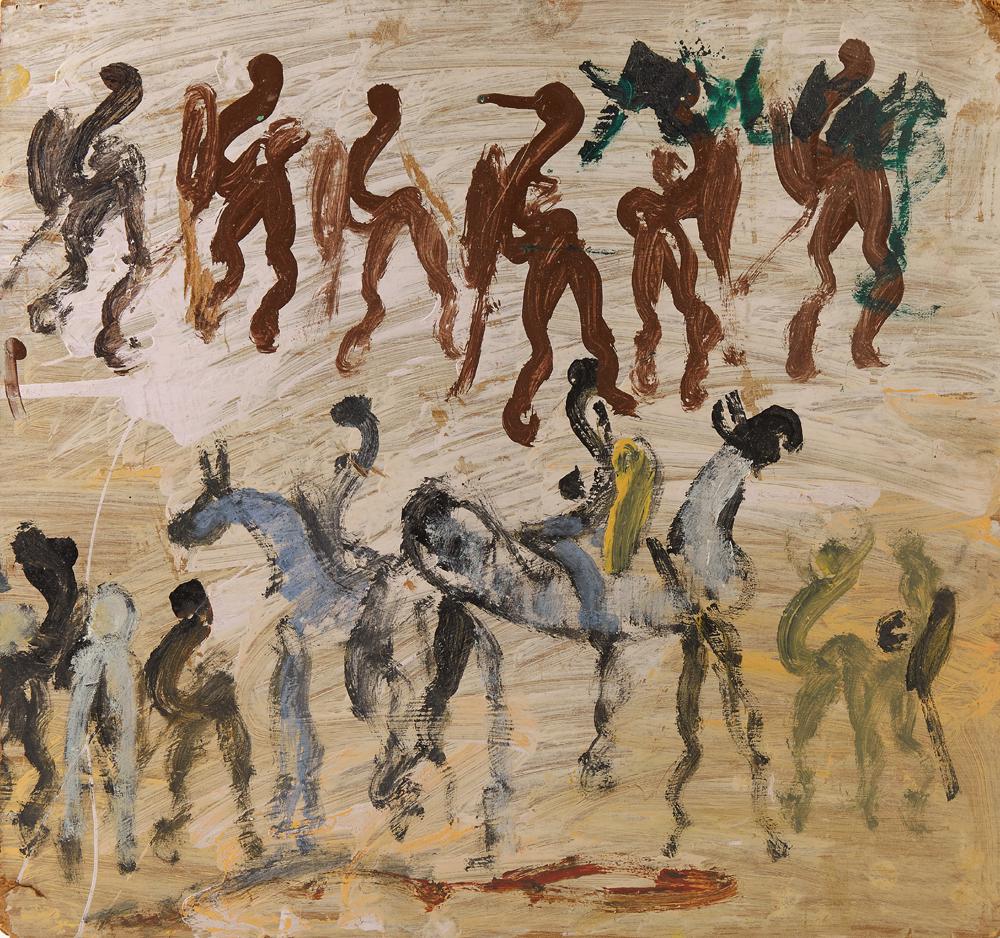 Purvis Young (1943- 2010, American), "Figures and a (1 of 1)