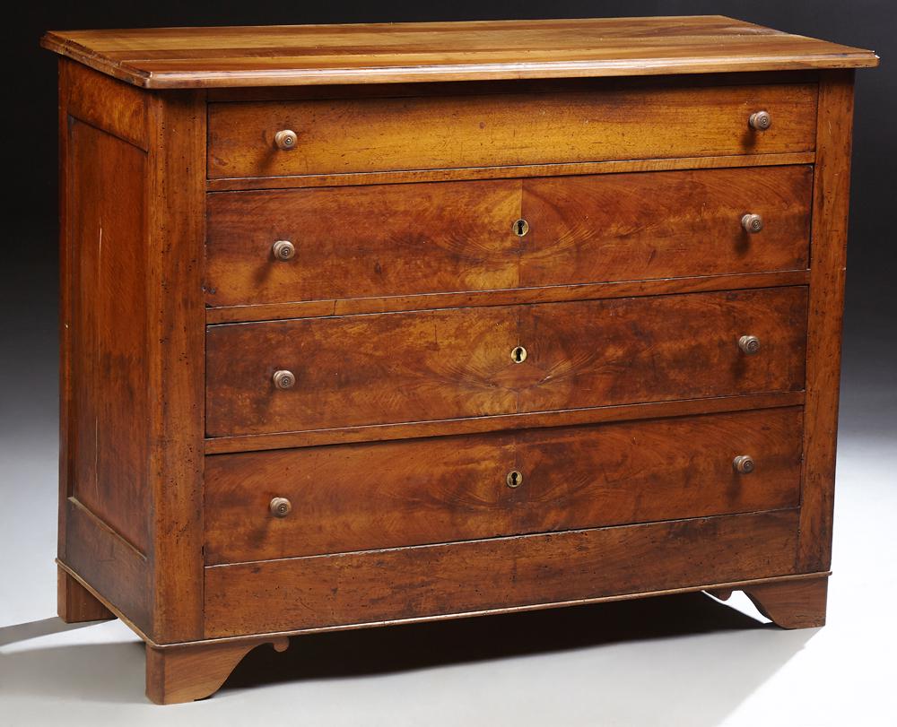 Louis Philippe Style Carved Walnut Commode, late 19th (1 of 1)