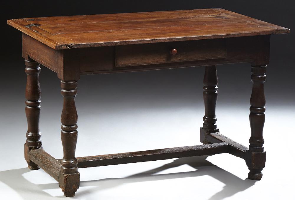 French Provincial Louis XIV Style Carved Oak Writing (1 of 1)