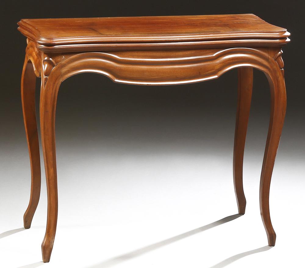 French Louis XV Style Carved Mahogany Games Table, 19th (1 of 2)