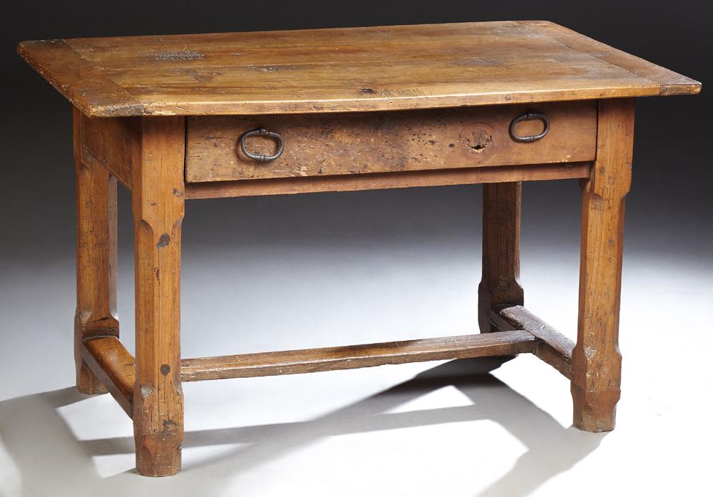 French Walnut and Cherry Farmhouse Table, 19th c., the (1 of 1)
