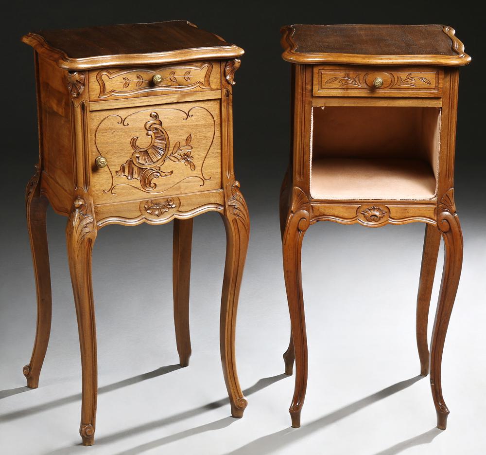 Pair of French Louis XV Style Carved Walnut (1 of 1)