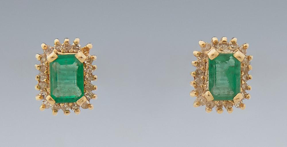 14K Yellow Gold Stud Earrings, each with a .5 carat (1 of 1)