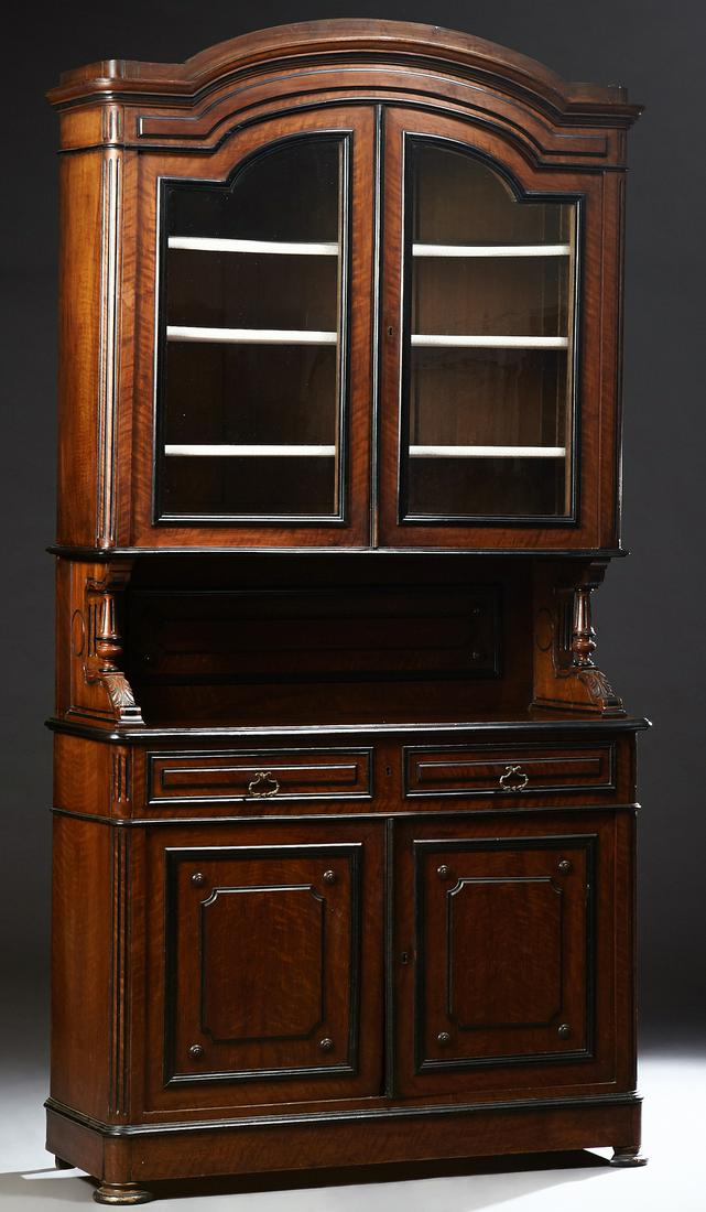 French Provincial Carved Mahogany Buffet a Deux Corps, (1 of 1)