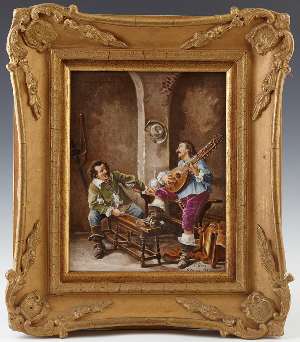 F. Gros, "Tavern Scene," late 19th c., after Ernest (1 of 4)