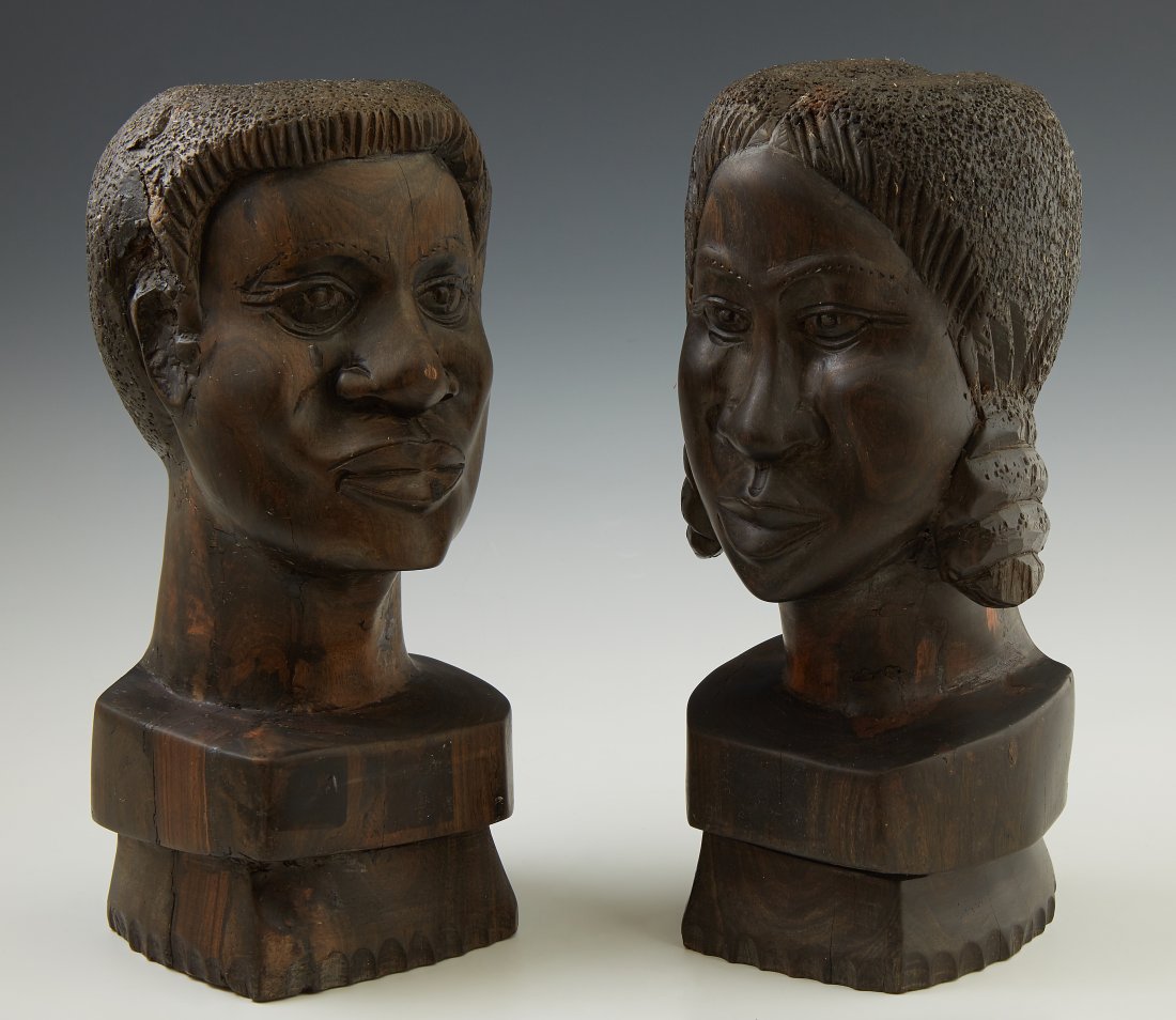 Two Pieces of African Art, 20th c., a pair of busts of (1 of 1)
