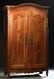 French Provincial Inlaid Carved Cherry Armoire, early